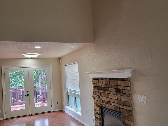 Fireplace & part of living room