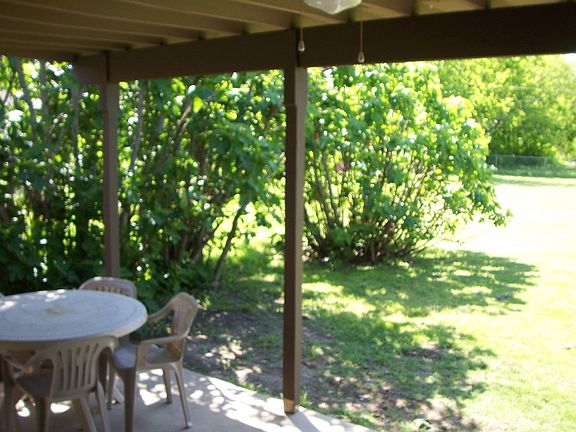 1/2 acre lot with large covered patio
