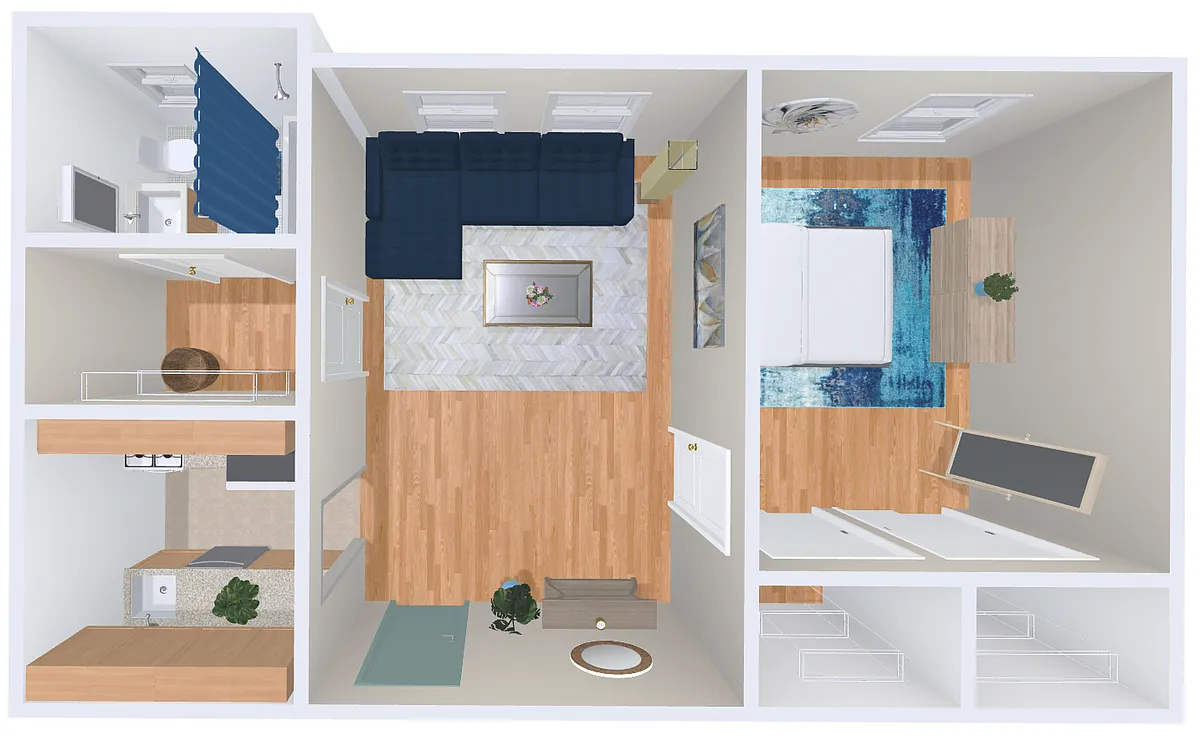 Floor plan 1bd/1b 10