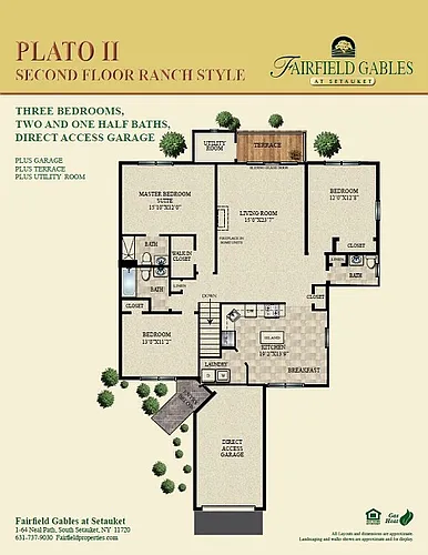 Floor plan Plato II 3BR Lower With Attached Garage