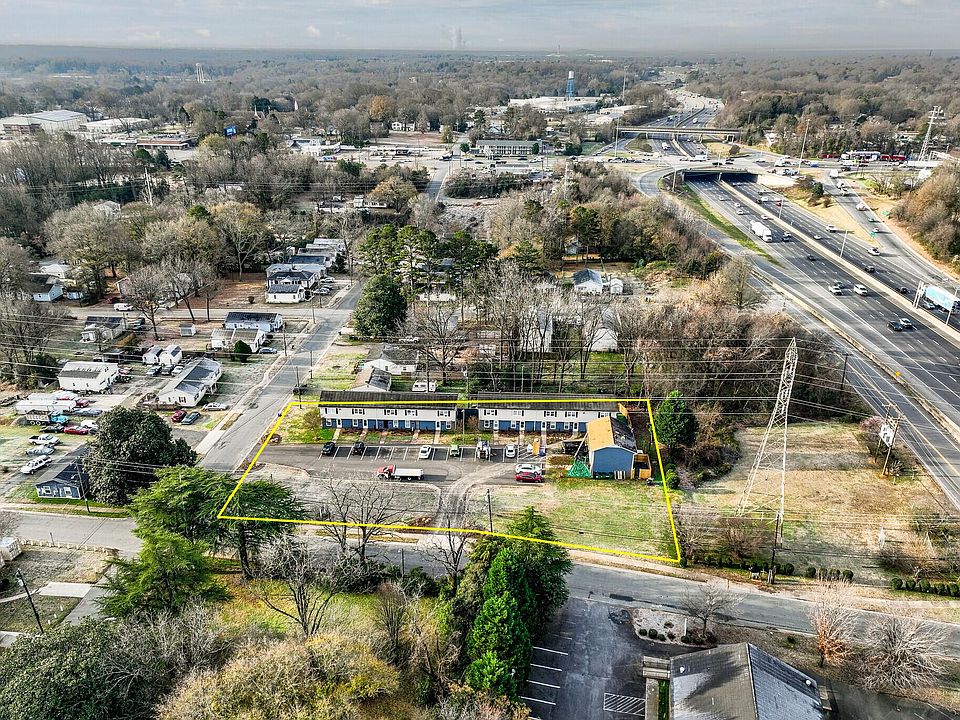Aerial view when new roof was being installed