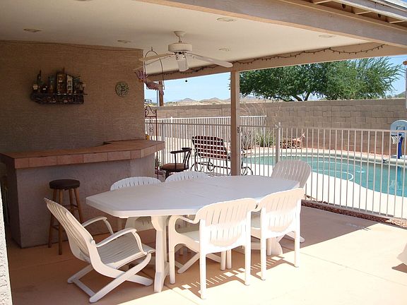extended patio with bar  