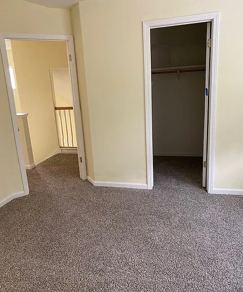 Master bedroom with walk-in closet
