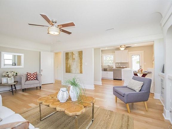 Open concept living room flows directly into the kitchen.