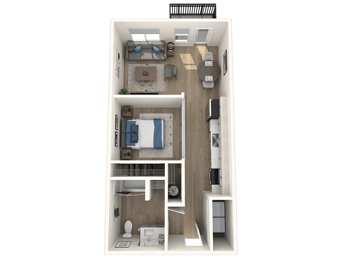 Floor plan 1x1 Urban A1-A