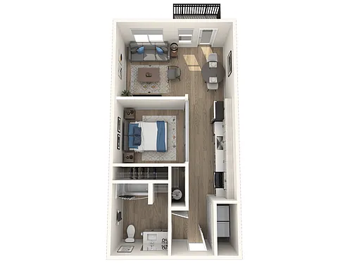 Floor plan 1x1 Urban A1-A