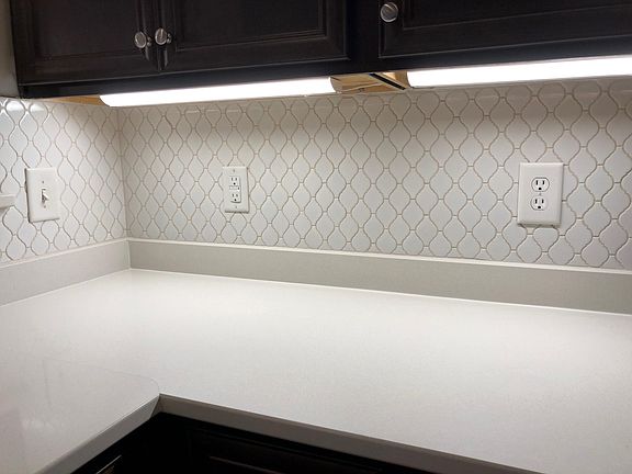 New backsplash and under counter lights.