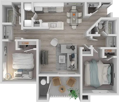 Floor plan 2BD 2BTH S