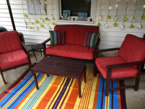 The covered patio is an awesome space to hang out and host f