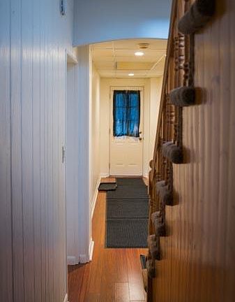 Rear of bldg downstairs hallway