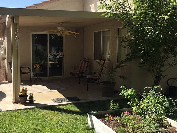 Covered Patio and Box Garden