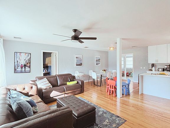 The spacious living room