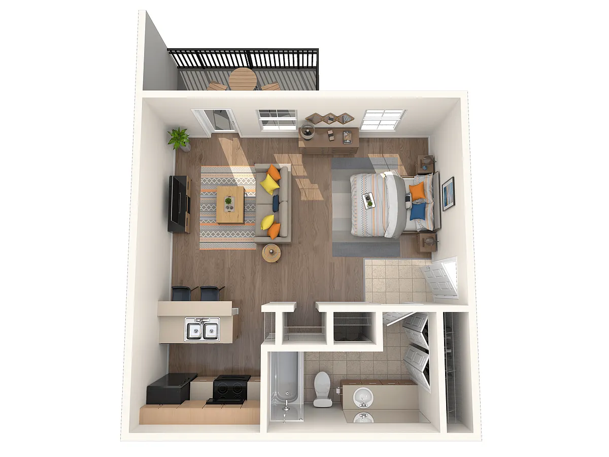 Floor plan Studio B