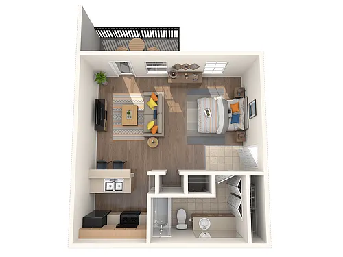 Floor plan Studio B