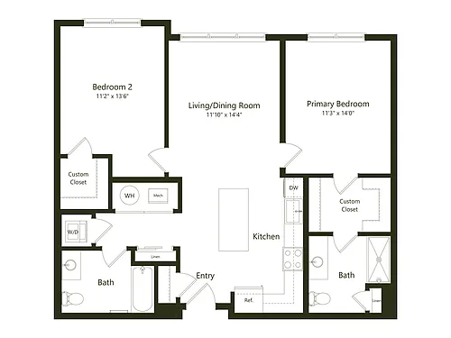 Floor plan B04 - 2X2