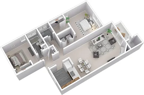 Floor plan 2 Bedroom 2 Bath