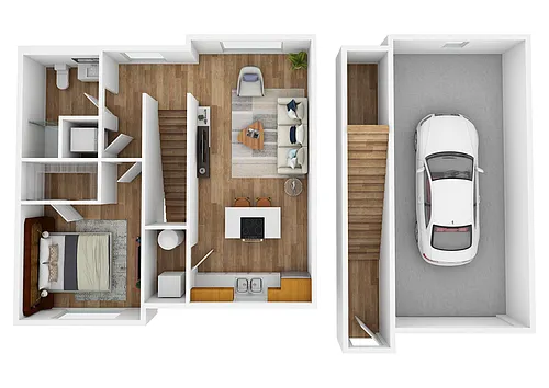 Floor plan Longs Peak w/ Garage (Townhome)