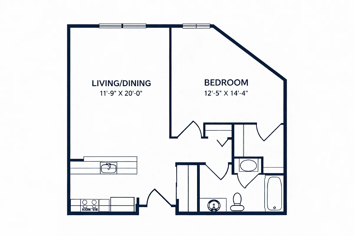 Floor plan K60 1X1