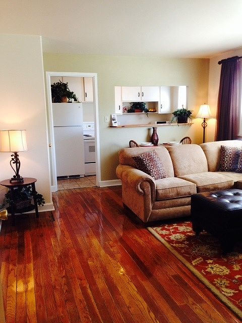 Combined living and dining area