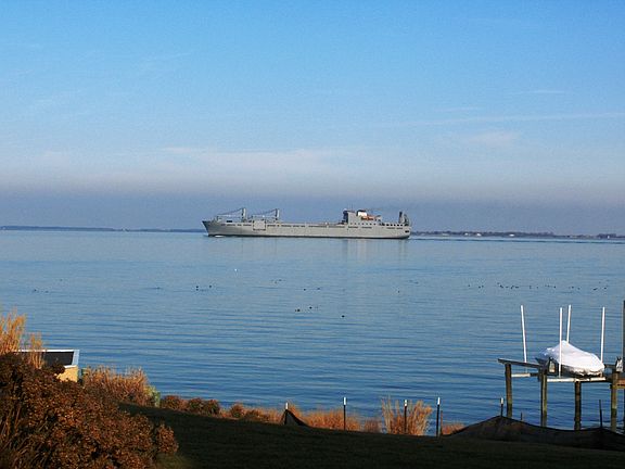 typical ship on its way to Baltimore