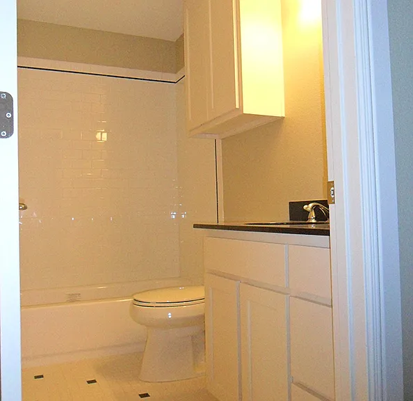 one of two bathrooms