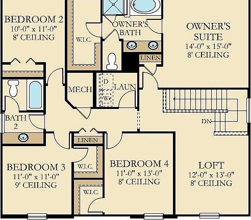 Upstairs Floor Plan
