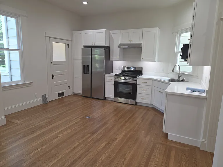 Kitchen looking towards laundry room.