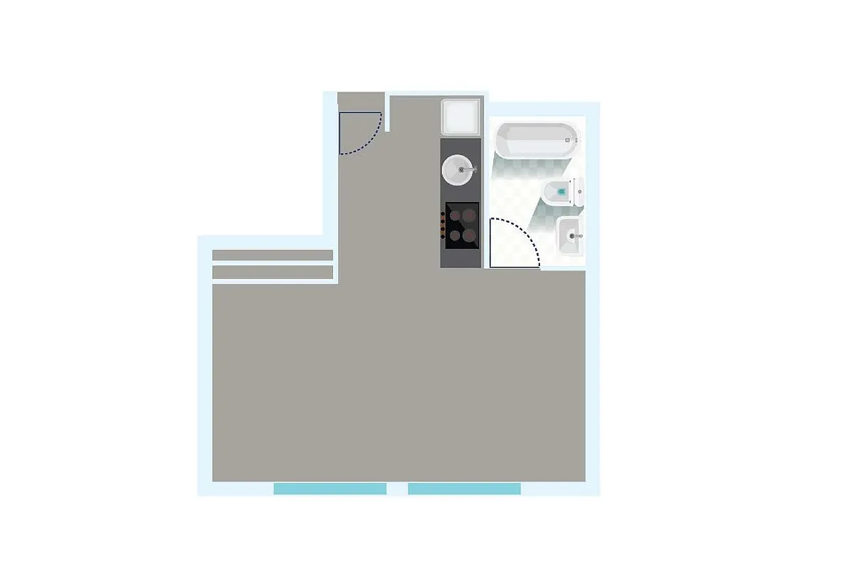 Floor plan Large Studio