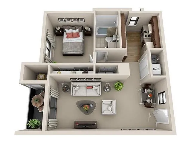 Floor plan One Bedroom