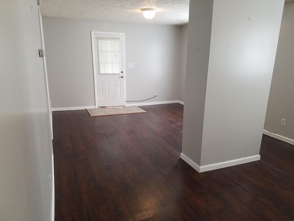 Entry way and living room.