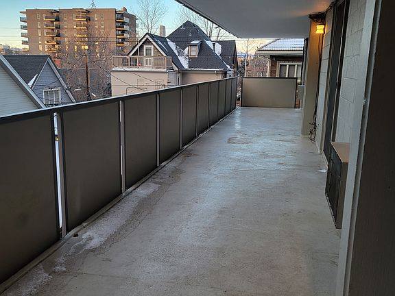 South side 7 x 50 foot balcony. Living Room and both bedrooms open onto the balcony