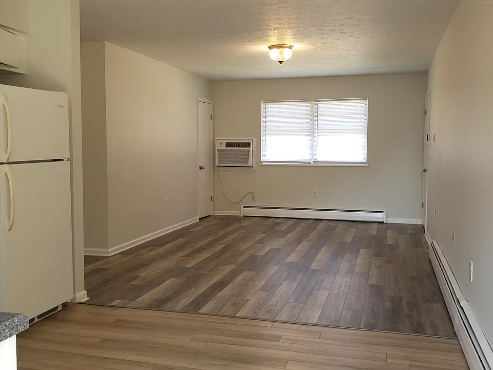 View of living g space from rear entrance.