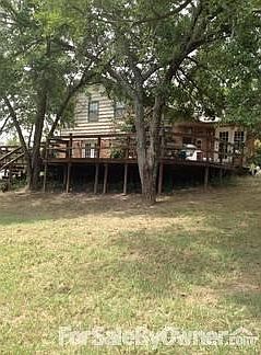 Back deck and part of yard