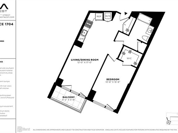 2nd image of 625 W 57th St APT 1704