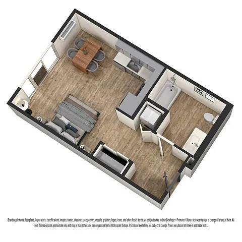 Floor plan Studio A
