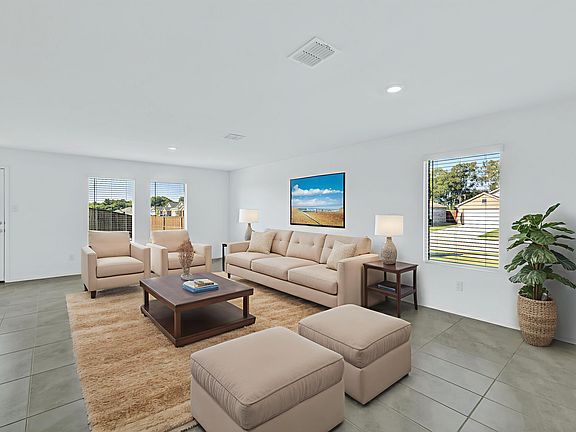 Living room featuring recessed lighting - virtually staged furniture