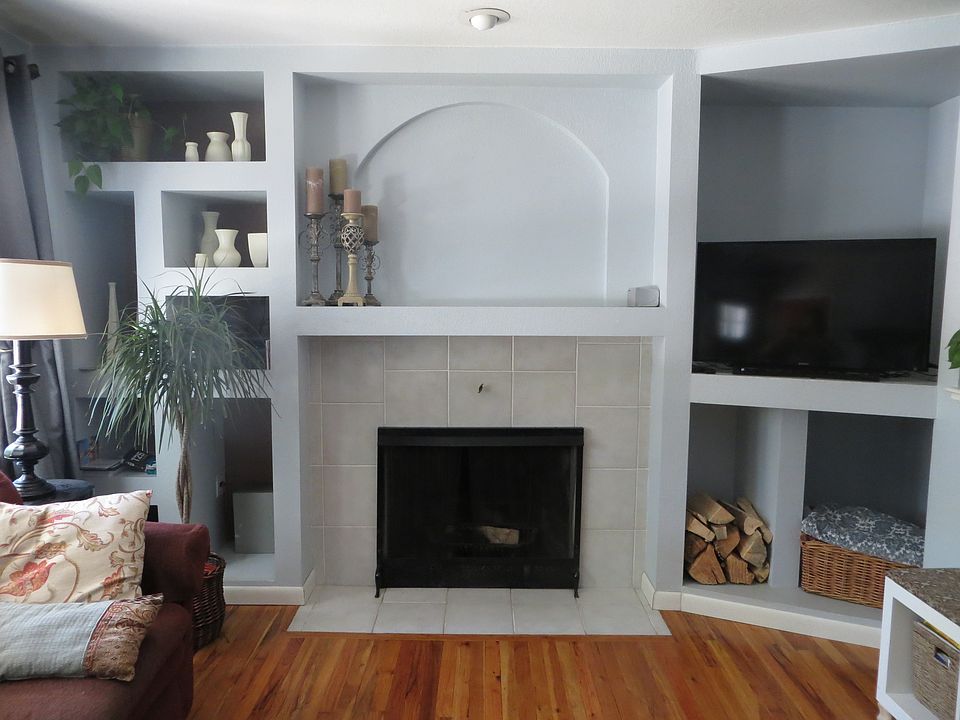 Wood burning fireplace