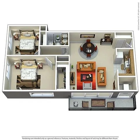 Floor plan 2Bedroom 1Bathroom