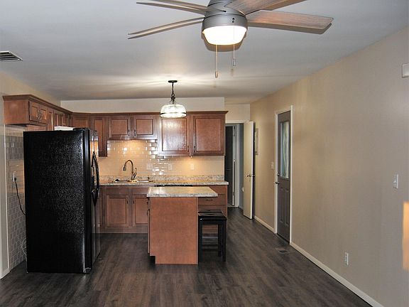 Entry to the back yard off of the kitchen.