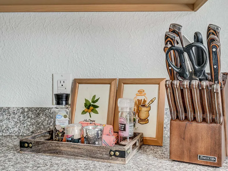 Fully stocked kitchen