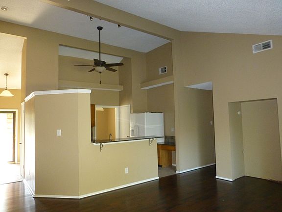 Open floor plan living room and kitchen view