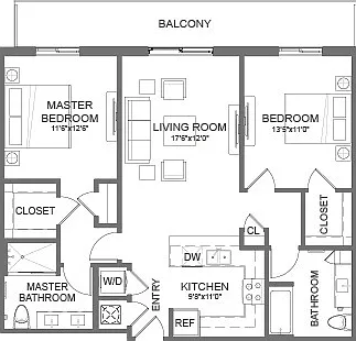2B1 Floor Plan 2B1 Floor Plan