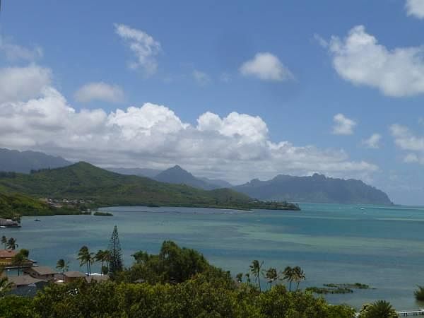 View of Kaneohe Bay from large balcony and master bedroom an