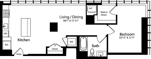 Floor plan 1 Bedroom I