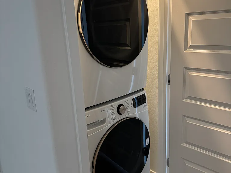 Stacked washer and dryer included