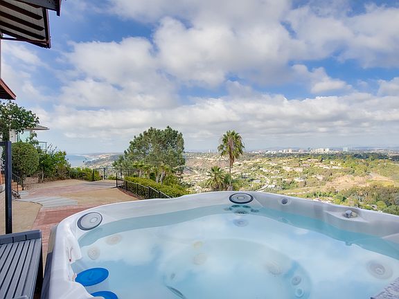 Relaxing spa overlooking panoramic views