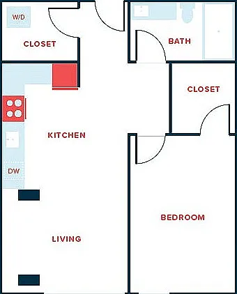 1 Bed, 1 Bath - Apt F 1 Bed, 1 Bath - Apt F