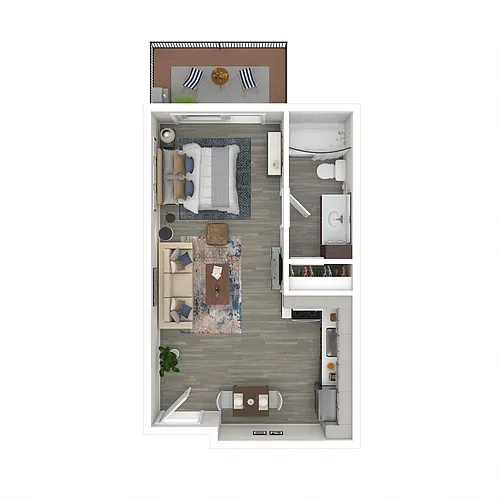 Floor plan Studio AB Downstairs