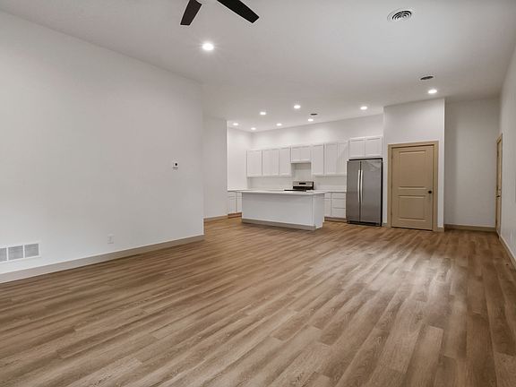 View from the living room to the kitchen