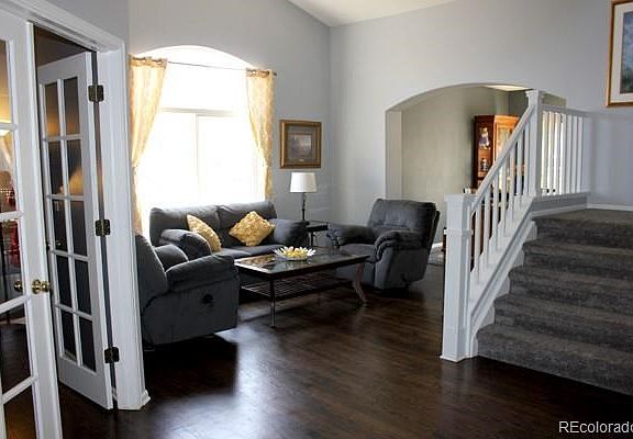 Office door and formal living.